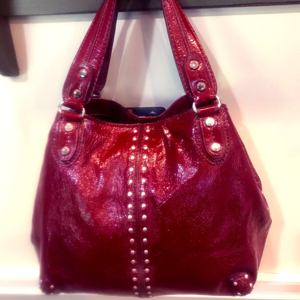 Authentic Michael Kors Red Patent Leather Bag